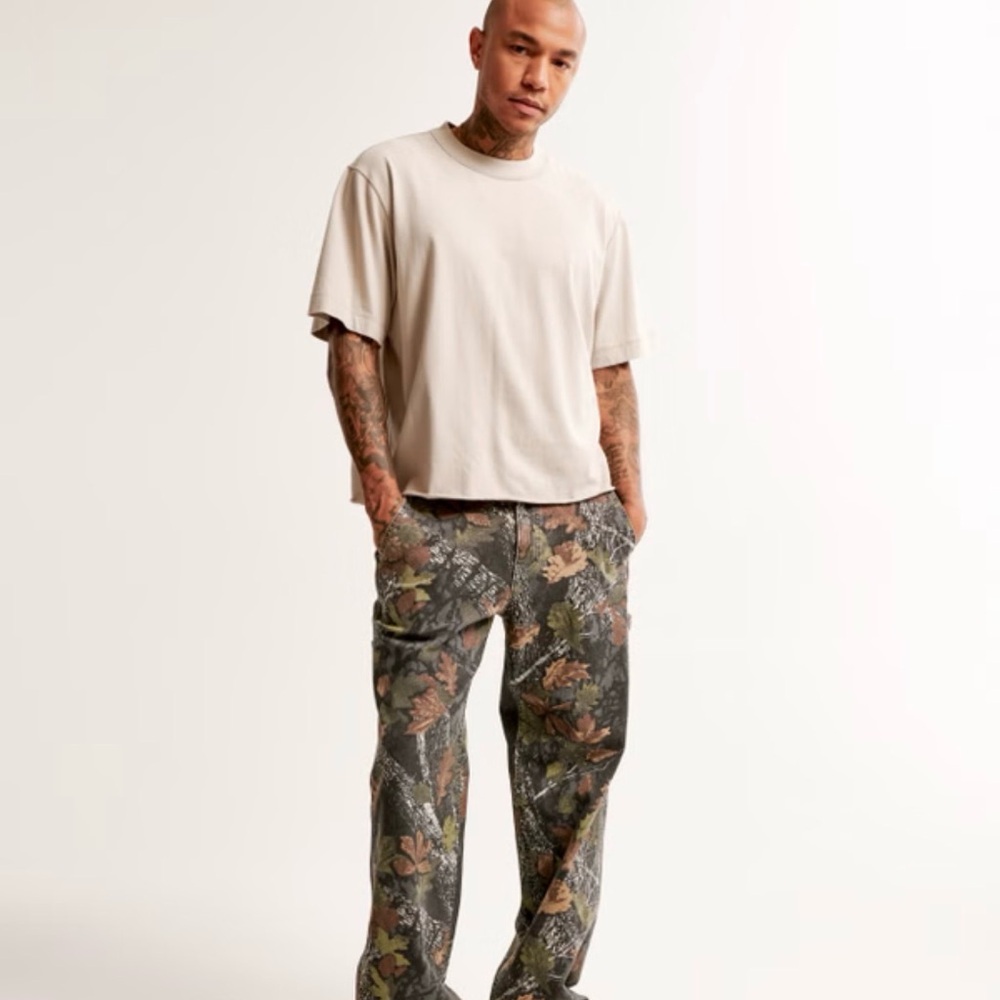 Abercrombie & Fitch Men's Green Cargo Pants